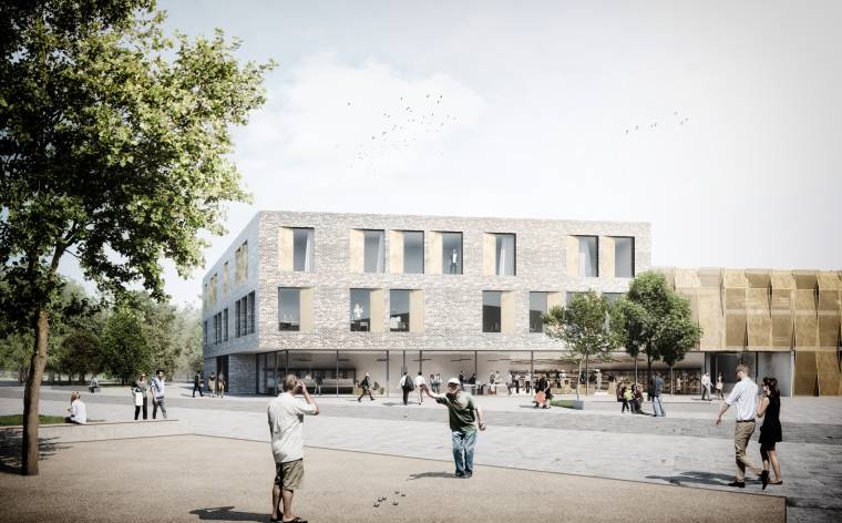 Place du village Elmen 3D