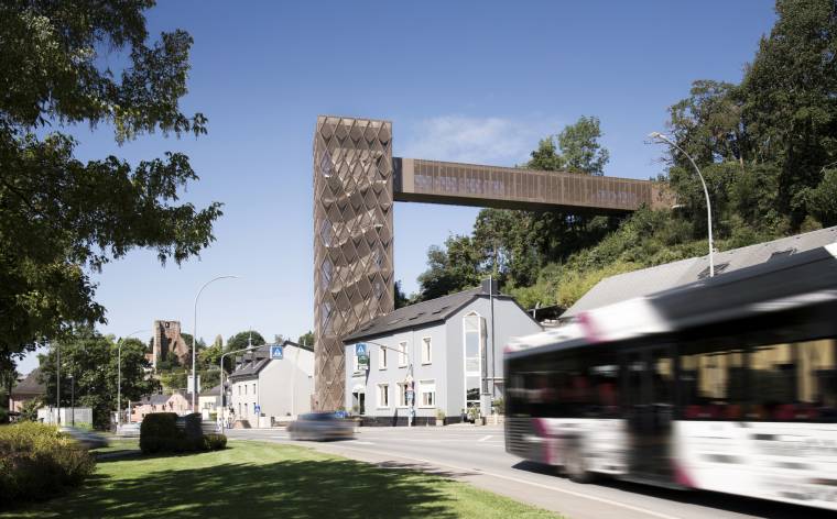 View from Route de Thionville on lift structure 2
