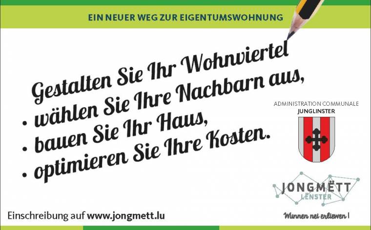 Jongmett Anzeige Baugemeinschaften