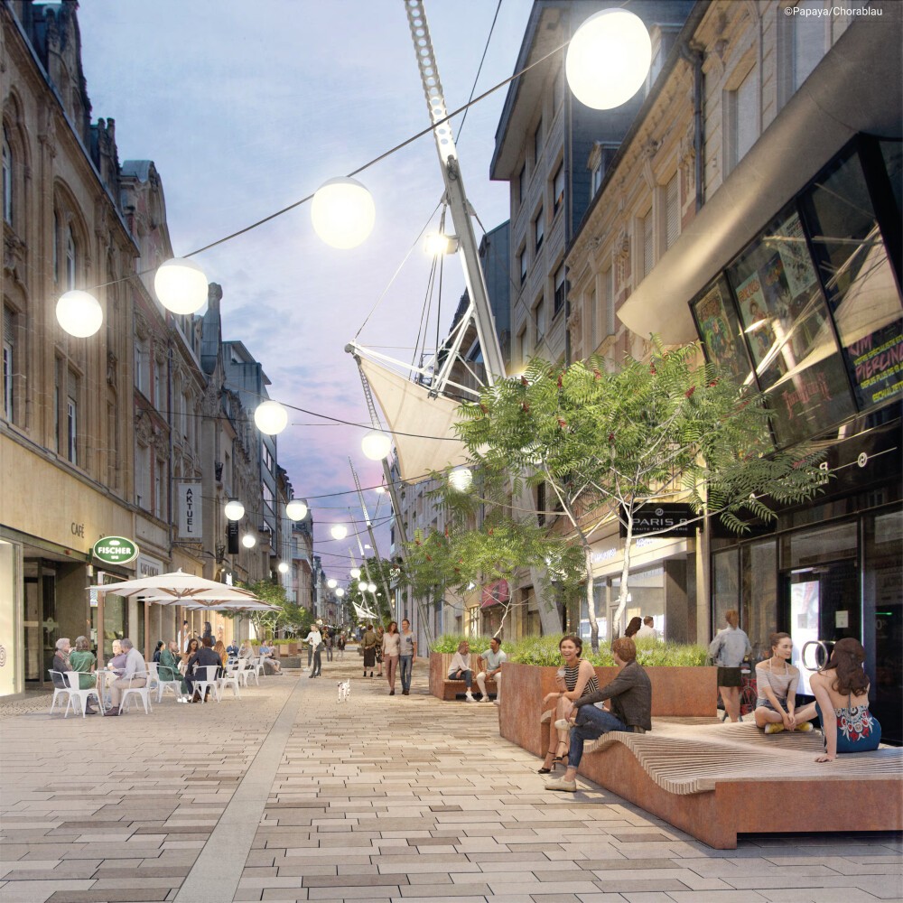 Results Open Space Design Competition, Rue de l'Alzette (LUX)