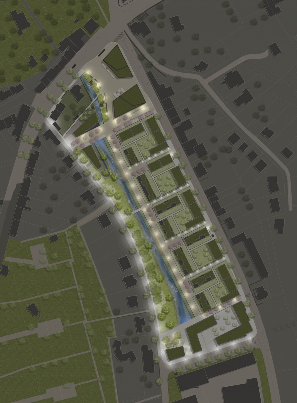 Open space design town center 'JongMëtt', Junglinster (LUX)