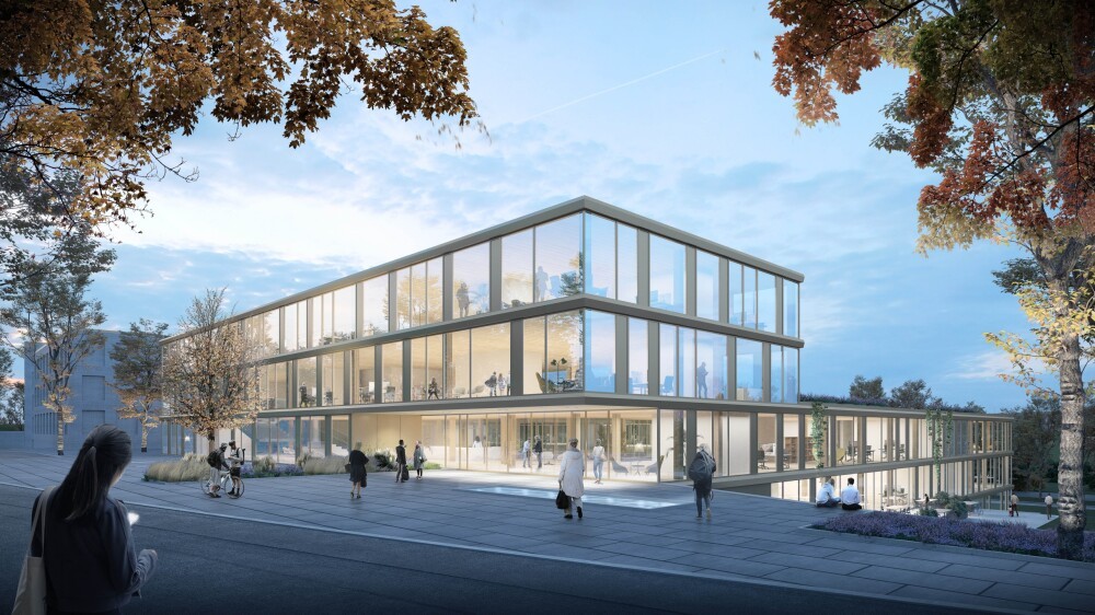 Office building in wood hybrid design, Leudelange (LUX)