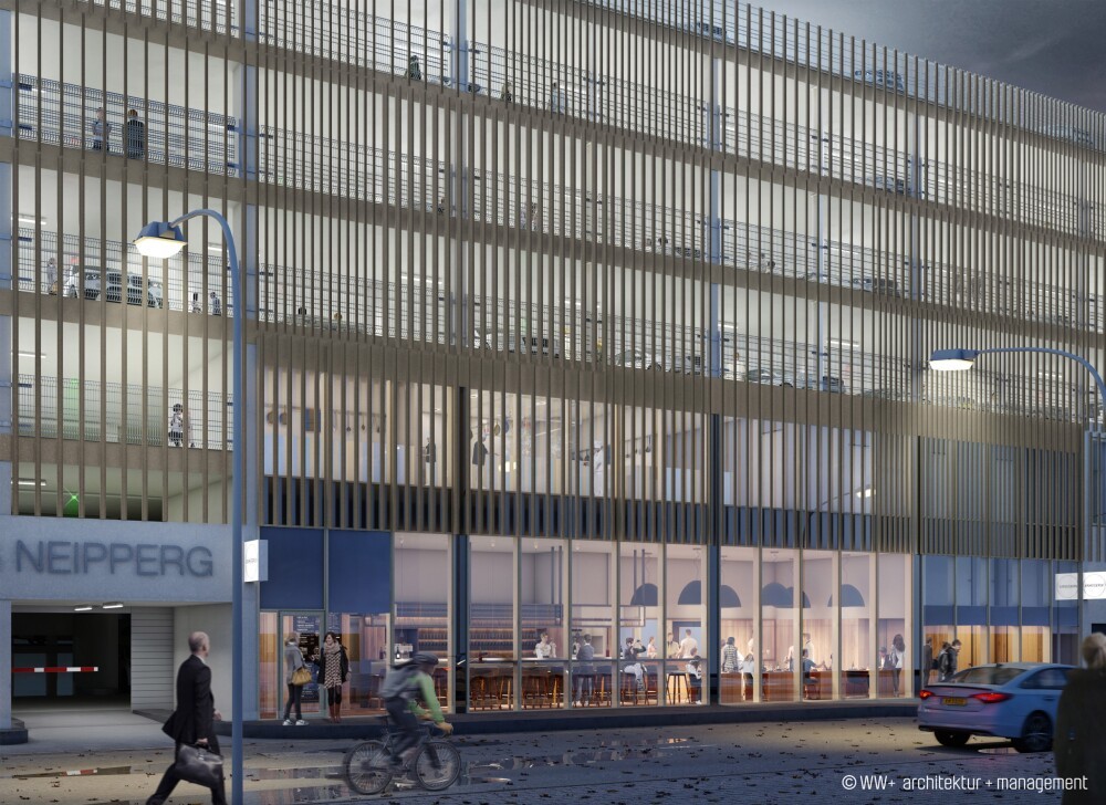 The parking garage Neipperg (Luxembourg city) is constantly evolving.