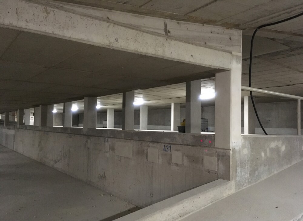 The parking garage Neipperg (Luxembourg city) is constantly evolving.
