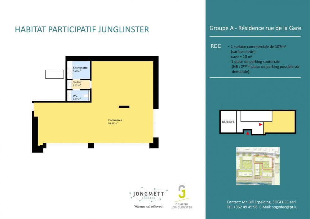 Participate in a unique Joint building project in the centre of Junglinster (L).