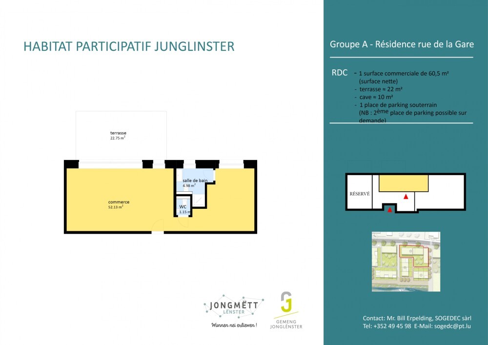Participate in a unique Joint building project in the centre of Junglinster (L).