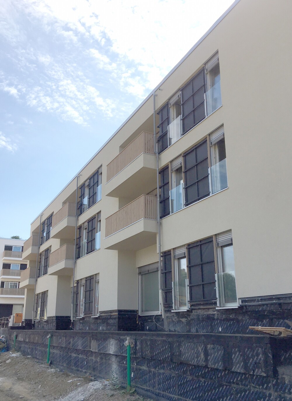 "Milvus & Lanius", Junglinster (L).The work on the two residences is progressing.