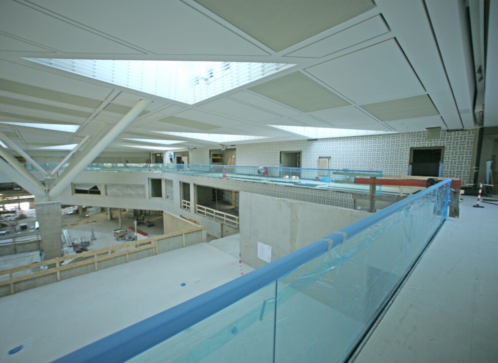 The construction site of the new National Library is making rapid progress.