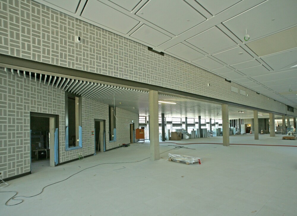The construction site of the new National Library is making rapid progress.