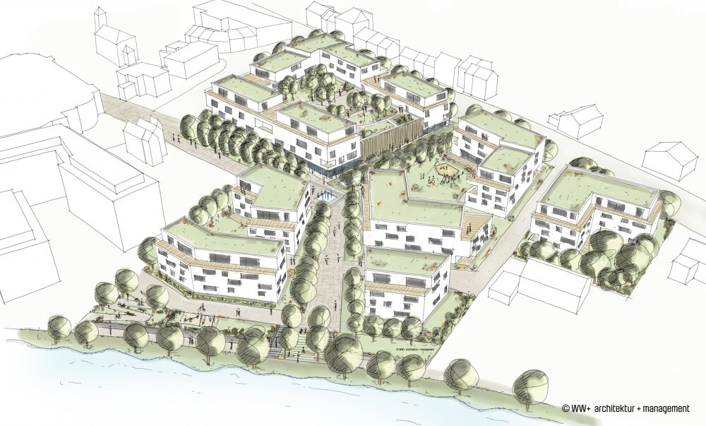 PAP Former Military City of Diekirch (LUX): presentation to the press by the Housing Minister, the Mayor of Diekirch and the SNHBM.