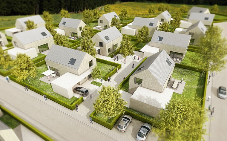 Urban pre-study timber construction settlement Mechernich (GER)