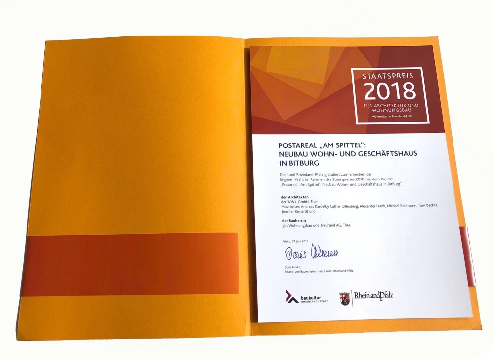 Postal area "Am Spittel" in the shortlist of the 2018 State Prize of Rhineland-Palatinate (GER)
