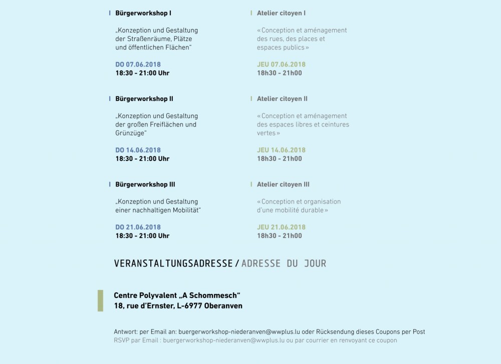 Participate, help shape, help determine! Citizen participation in the construction area Kazenheck - Op de Wolléken in the municipality Niederanven (LUX)