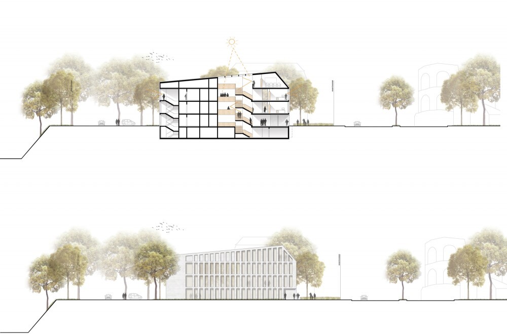 Construction of a new administrative building for the district administration of Trier-Saarburg,"Ostallee 71", Trier (D)
