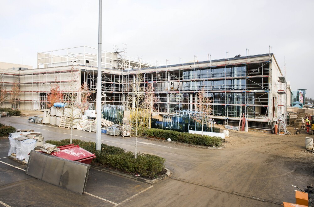 The construction of the extension of the "City Concorde" shopping mall is progressing rapidly