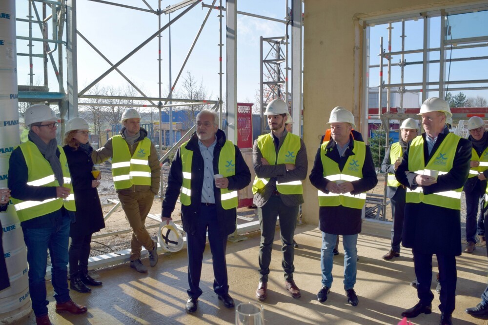 The construction of the extension of the "City Concorde" shopping mall is progressing rapidly