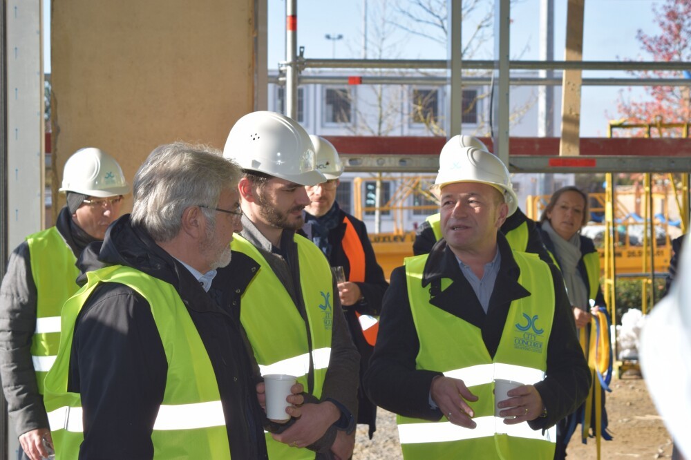 The construction of the extension of the "City Concorde" shopping mall is progressing rapidly