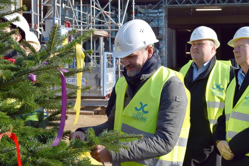 The construction of the extension of the "City Concorde" shopping mall is progressing rapidly