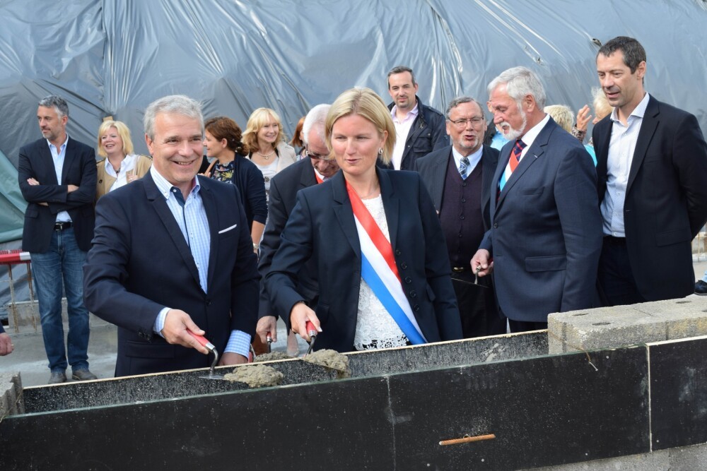 Grundsteinlegung für das Pilotprojekt der neuen Schule in Leudelange