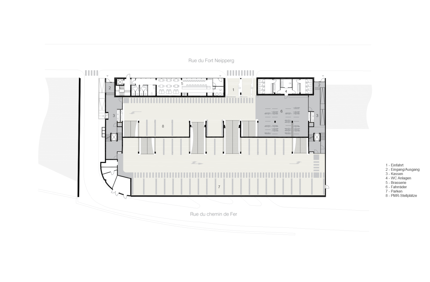 Car park Neipperg, Luxembourg (LUX) Renovation and modernization concept
