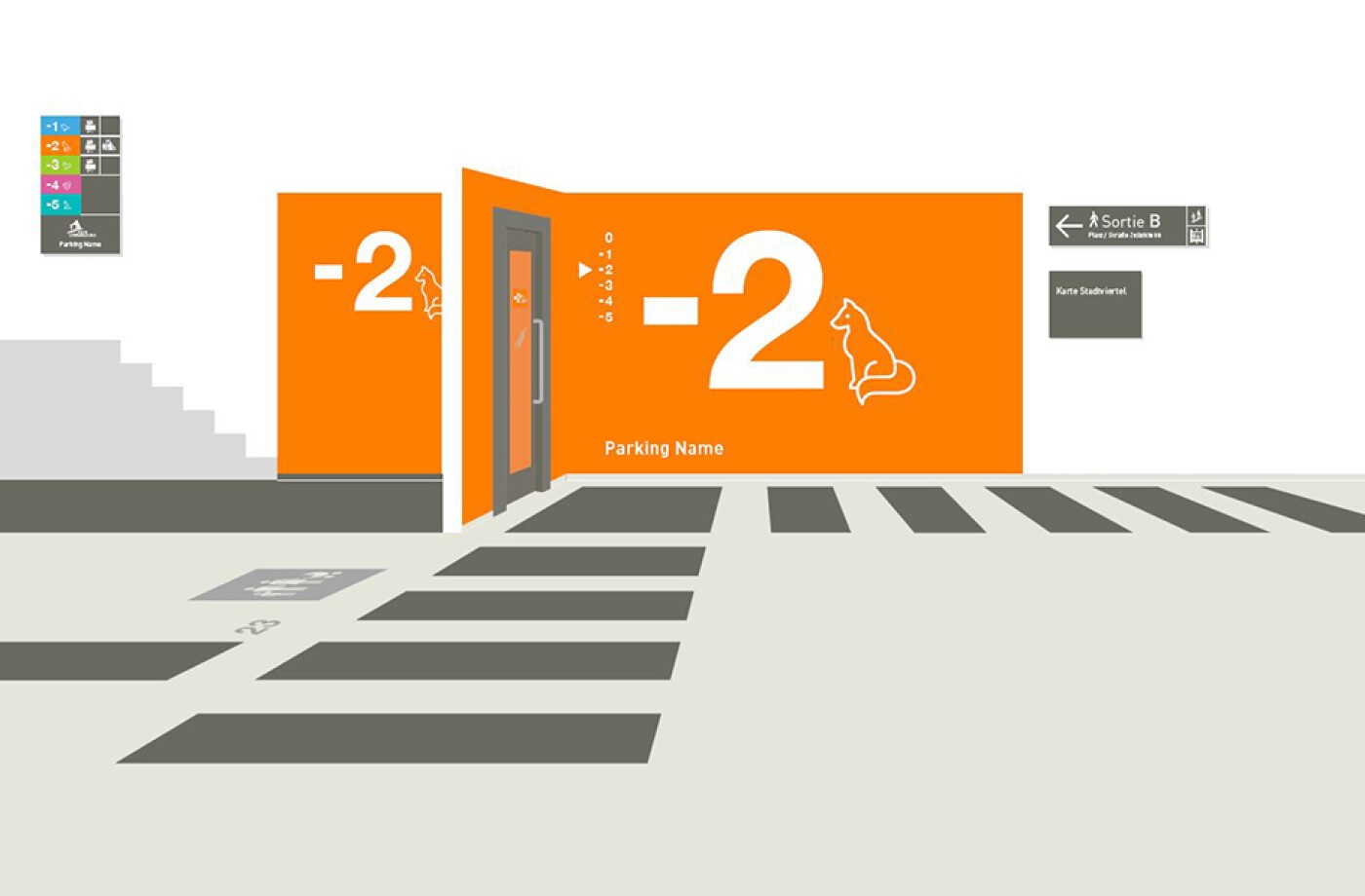 Car park Neipperg, Luxembourg (LUX) Renovation and modernization concept