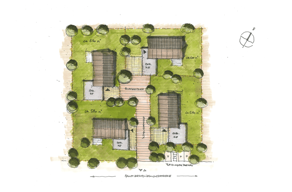Urban pre-study timber construction settlement Mechernich (GER)