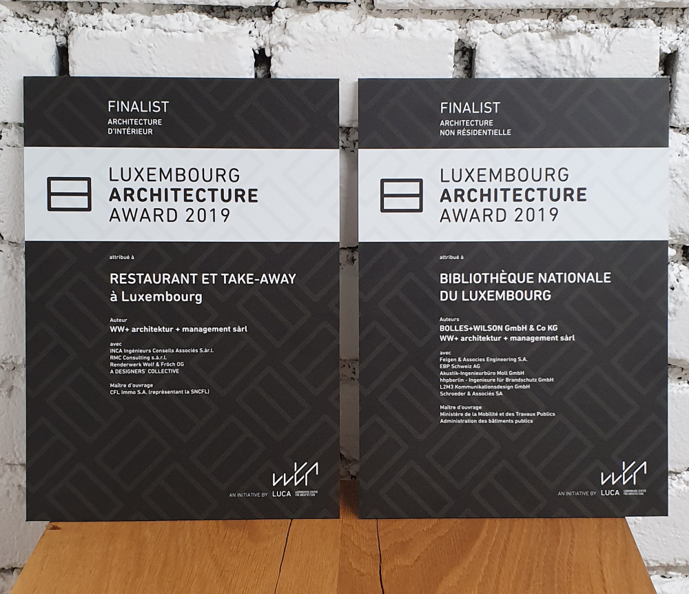 Finalists at Luxembourg Architecture Award