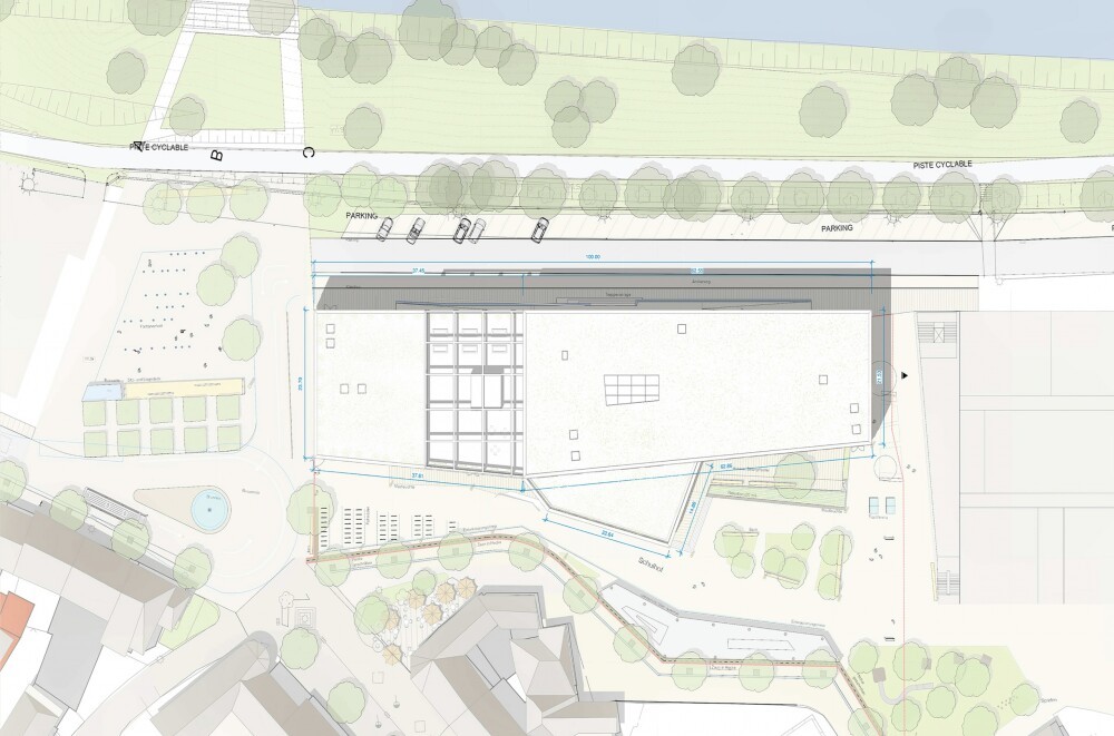 New construction of a school complex, Echternach (L)