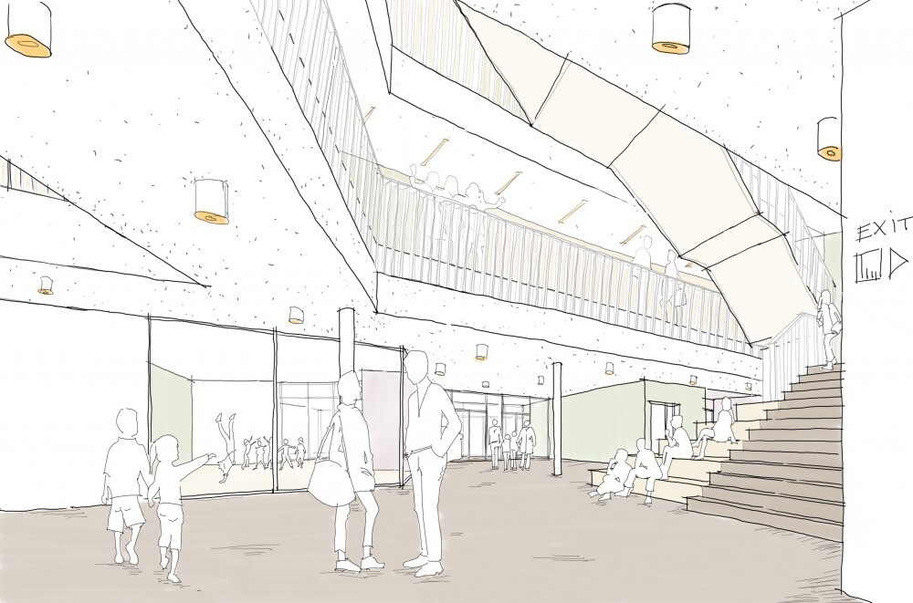 New construction of a school complex, Echternach (L)