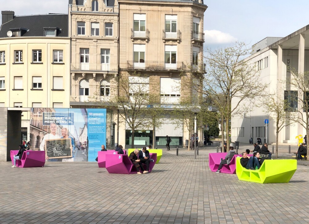 The city of Esch is ready for the sunny summer days: official inauguration of Enzo and Twins seating furniture