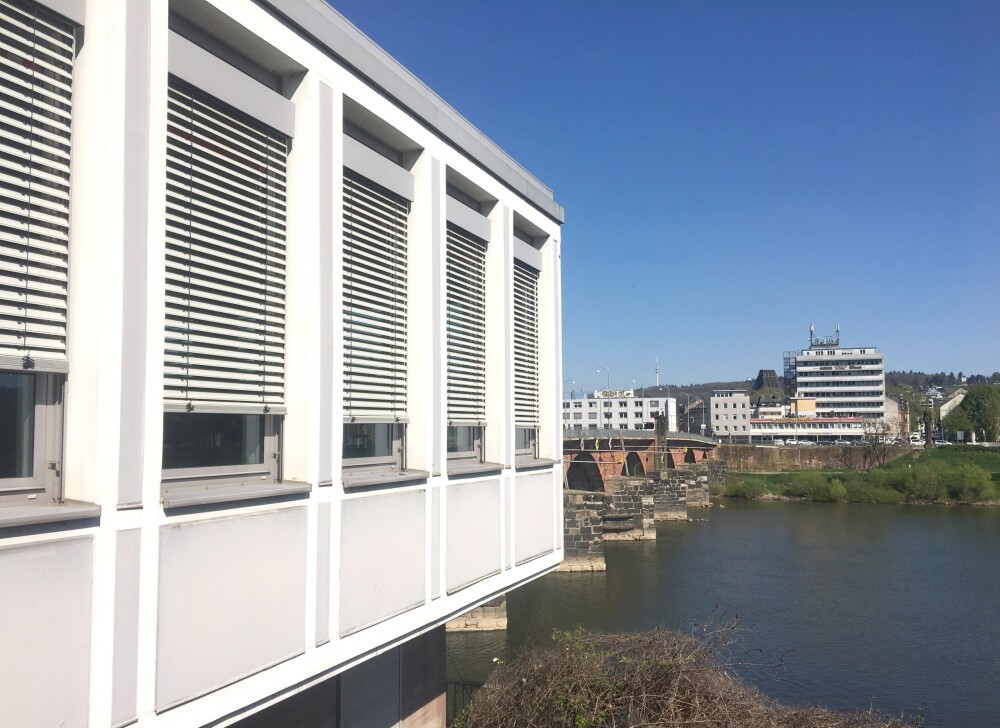 Sparkasse at the Römerbrücke - Now it's off to a start, Trier (GER)