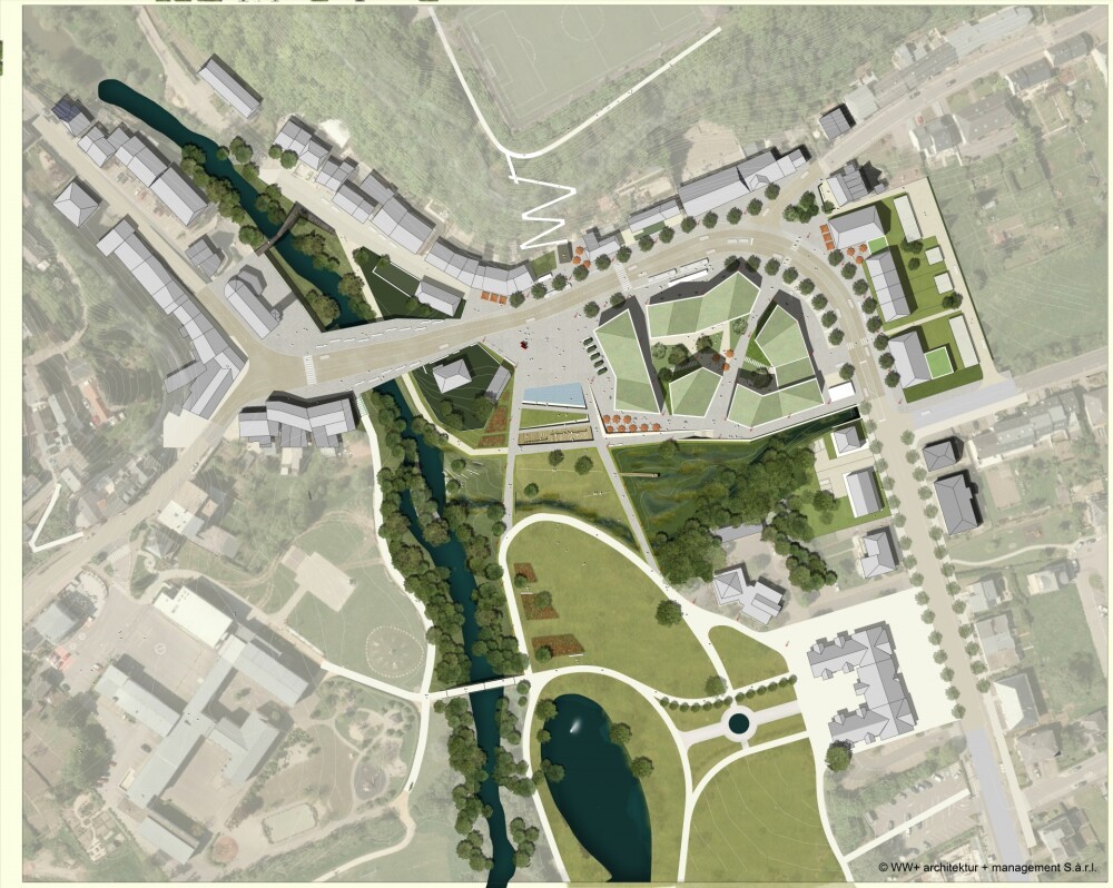 Urban development ideas contest to redesign the "New Center of Hesperangee", Place Paul Jomé, Hesperange (LUX) - 1st Prize