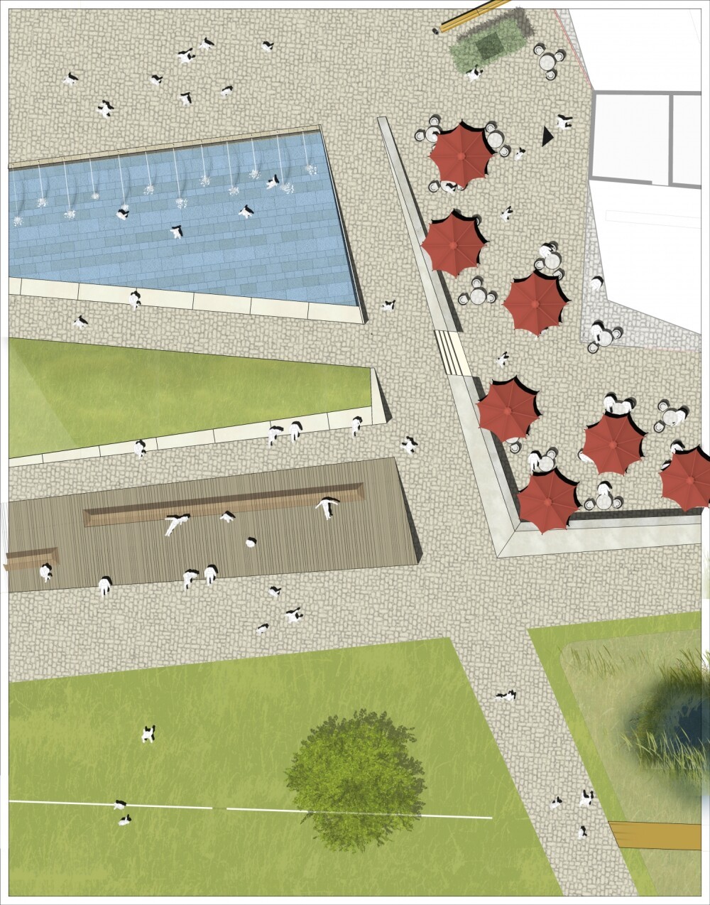 Urban development ideas contest to redesign the "New Center of Hesperangee", Place Paul Jomé, Hesperange (LUX) - 1st Prize
