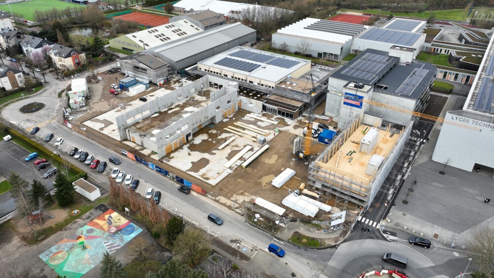 Topping out ceremony and drone shots for COHS3 (LUX)